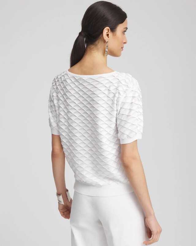 Metallic Bateau Neck Pullover Sweater - image 3